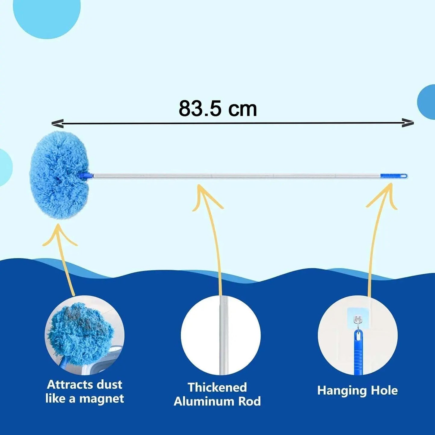 Premium Extendable Round Cleaning Duster (83.5 Cm 1 Pc)
