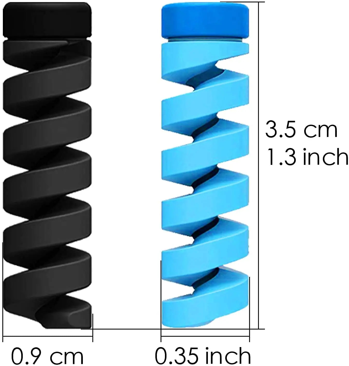 Spiral cable protector spring extending the life of charger cables